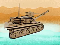 Army Tank 3D Model Puzzle | Wood Laser Cut