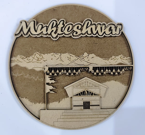 Mukteshwar Uttrakhand| Layered Wooden Laser Cut Fridge Magnet