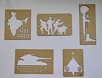 Independence Day Rangoli Stencil : Patriotic Series