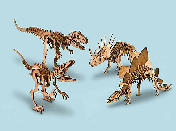 Dino Pack | 3D wooden Model Puzzle set