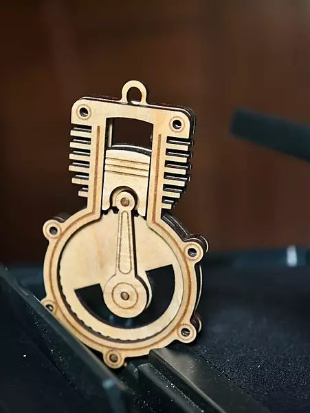 Single Cylinder Keychain | Wooden laser Cut