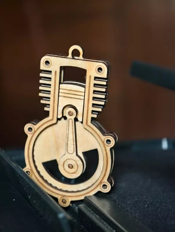 Single Cylinder Keychain | Wooden laser Cut