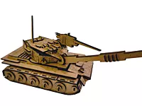 Army Tank 3D Model Puzzle | Wood Laser Cut